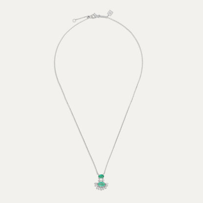 Halo Emerald Necklace