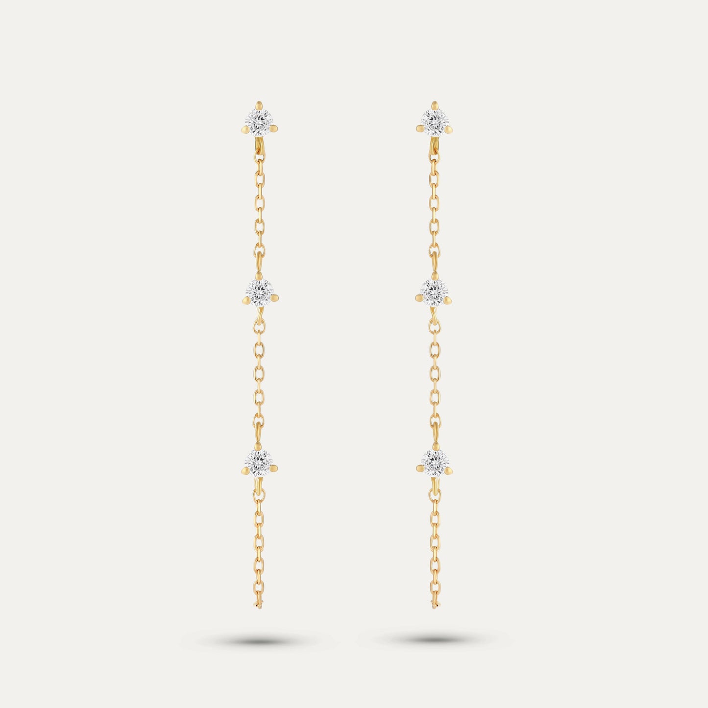 Diamond Chain Earrings