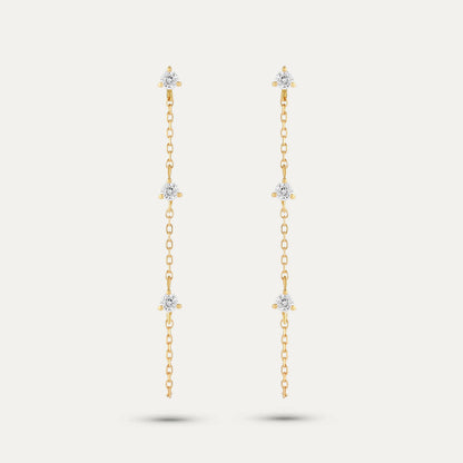 Diamond Chain Earrings