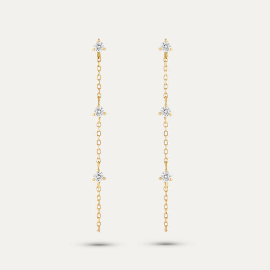 Diamond Chain Earrings