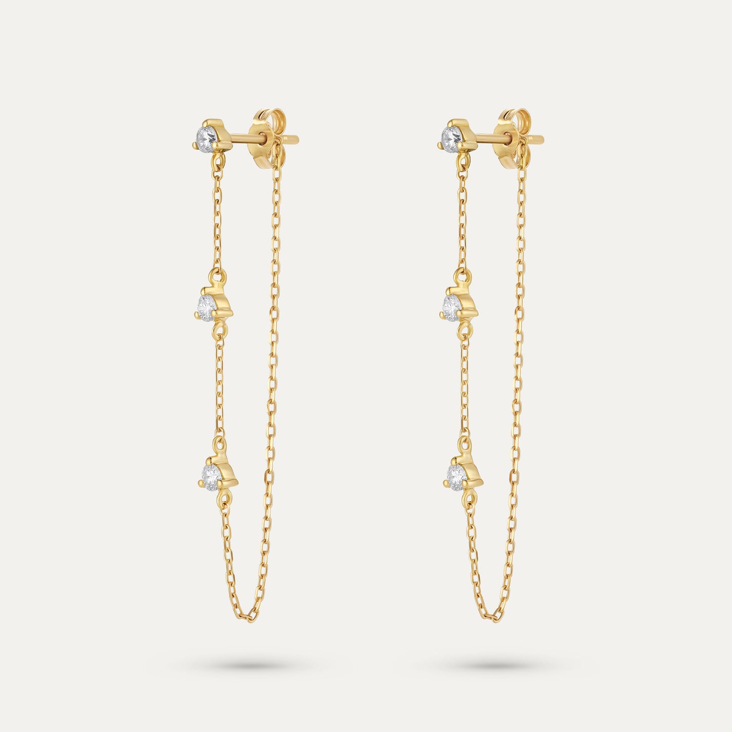 Diamond Chain Earrings
