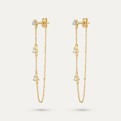 Diamond Chain Earrings