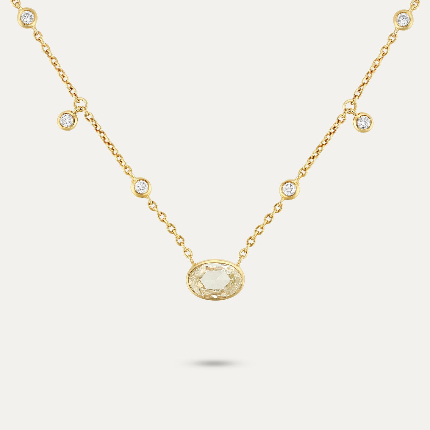 Rose Cut Diamond Necklace